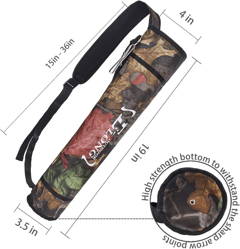 Yls Archery Hip and Back Quiver for Arrows - Black Arrow Quiver for Kids and Adults - Adjustable Arrow Holder with a Padded Strap and Belt Clip - Archery Accessories for Field and Practice - Image 2